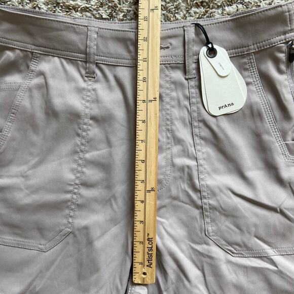 Prana Stretch Zion Cargo Short 5" Women's 10 Haze Standard Fit High Rise Stretch - Picture 10 of 13